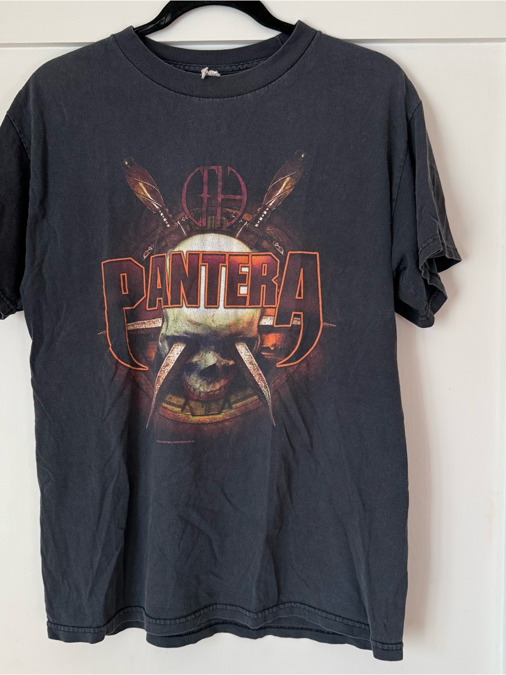 Pantera Black Graphic Band Tee with Skull Logo